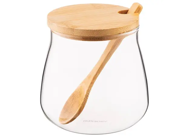 ქილა Ardesto Jar Fresh Sugar 500 ml, glass, bamboo, 2 image