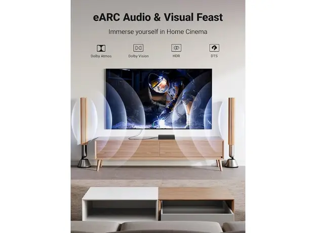 ადაპტერი UGREEN HD159 (90592), HDMI Female to HDMI Female Adapter, Grey, 6 image