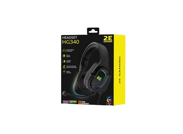 ყურსასმენი 2E HG340 RGB 3.5 MM (2E-HG340BK) BLACK, 11 image