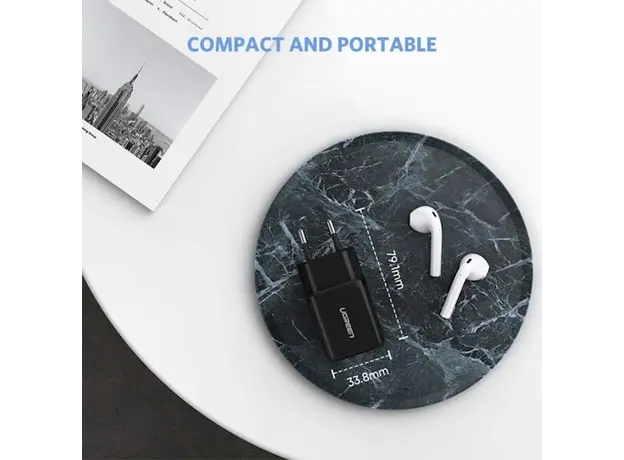 მობილურის დამტენი UGREEN 50459 USB Wall Charger One ports BLACK, 4 image