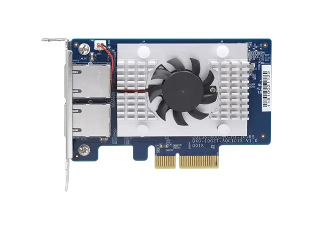 ქსელის გაფართოების ბარათი QNAP QXG-10G2T-107 Dual-port BASET 10GbE network expansion card PCIe Gen2 x4