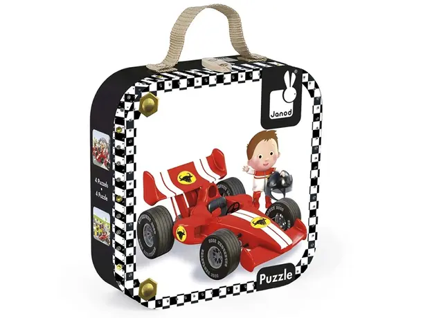 ფაზლი Janod Set of 4 puzzles Car Gabina Formula 1 J02884, 3 image