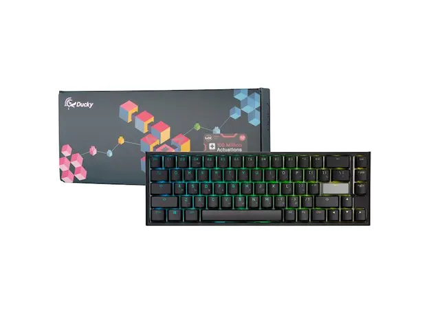 კლავიატურა Ducky Keyboard  One 2 SF, Cherry Silent Red, RGB LED, RU, Black-White, 7 image