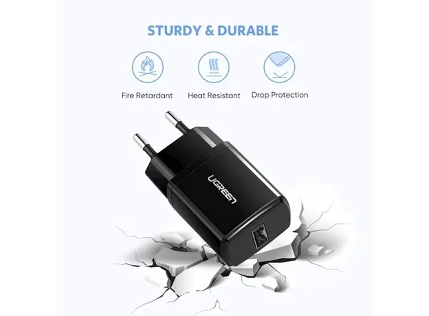 მობილურის დამტენი UGREEN 50459 USB Wall Charger One ports BLACK, 3 image