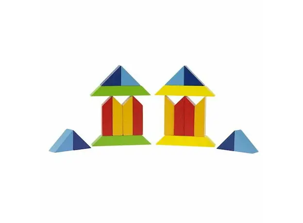 ხის ასაწყობი ფაზლი Goki The wooden puzzle The world of shapes - square 57572-3, 4 image