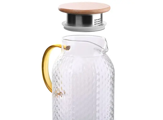 დოქი Ardesto AR2615PG 1500ml, Pitcher Dew With Bamboo Lid, 4 image