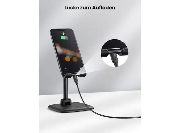 მობილურის სამაგრი UGREEN LP287 (10999), Adjustable Desk Phone Holder, Black, 4 image