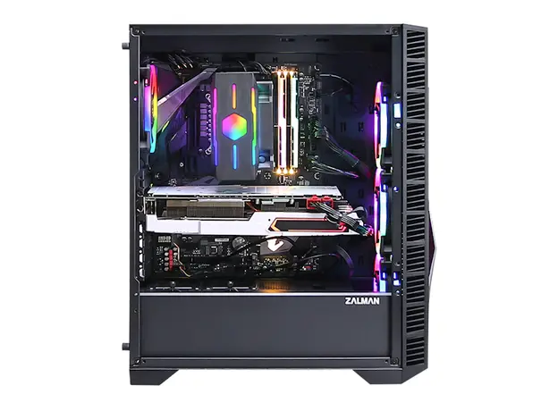კომპიუტერის ქეისი Zalman Z3 Iceberg, MidT, 1xUSB2.0,2xUSB3.0, 2x120mm, TG (side panel), without PSU, black, 3 image