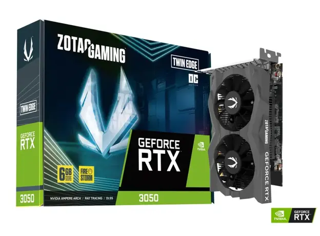 ვიდეო დაფა ZOTAC Graphic Adapter GeForce RTX 3050 6GB GDDDR6 Twin Edge OC, 2 image