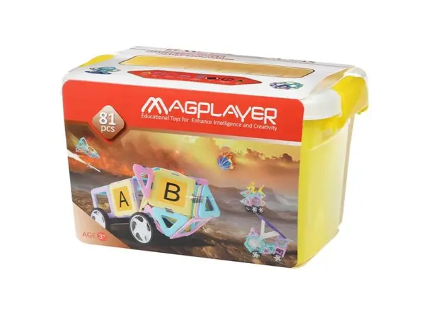 კონსტრუქტორი Magplayer Designer magnetic box set 81 e. MPT2-81, 2 image
