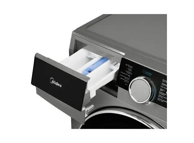 სარეცხი მანქანა Midea MFK03W120B/S, 12Kg, A+++, 1400rpm, 76Dba, Washing Machine, Silver, 9 image