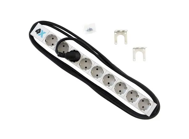 დამაგრძელებელი ‎4X-Racks 4PDU-09SCHU, 19" PDU, 9 SCHUKO Sockets, No Switch