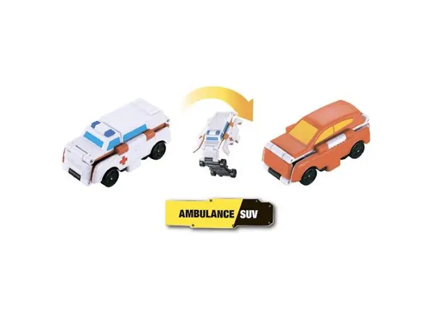 სათამაშო მანქანა TransRacers Ambulance & SUV, 3 image