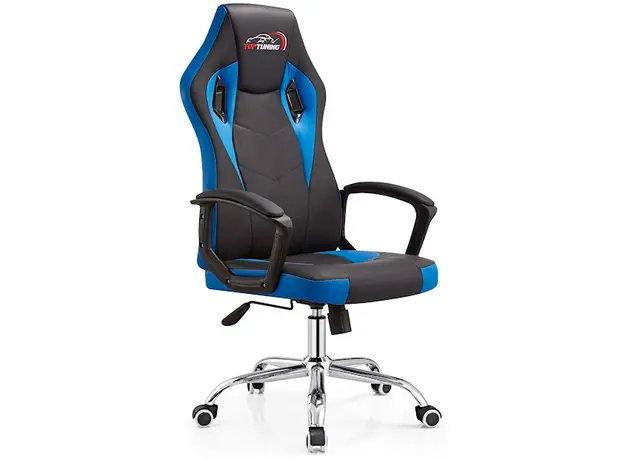 გეიმერული სავარძელი ALLX SK8815, Gaming Chair, Blue/Black, 3 image