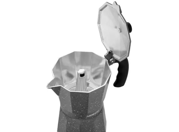 ყავის მადუღარა Ardesto Coffee Maker Gemini Molise, 6 cups, grey, aluminum, 5 image