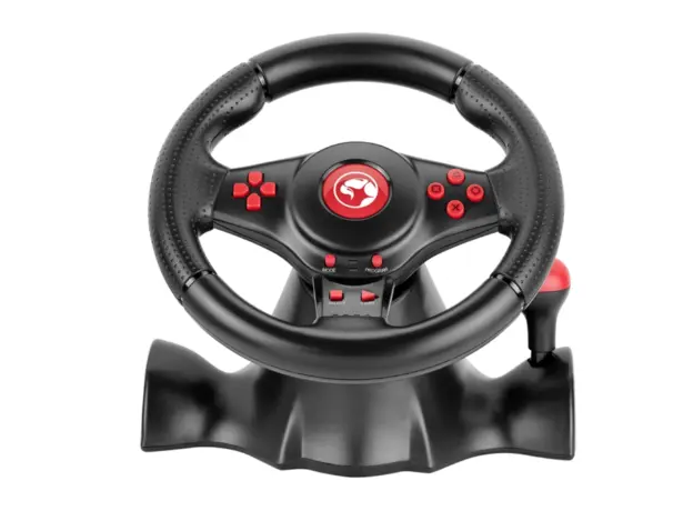 სათამაშო საჭე და პედლები MARVO GT-903  Onaga 30 racing wheel, 2 image