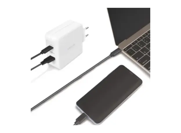 ადაპტერი Logilink PA0281 Dual USB charger set 1x USB-C 1x USB-A 100W white, 5 image