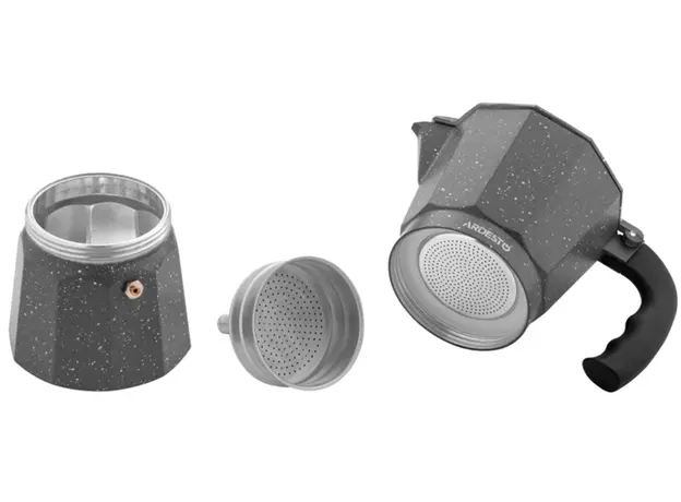 ყავის მადუღარა Ardesto Coffee Maker Gemini Molise, 6 cups, grey, aluminum, 6 image