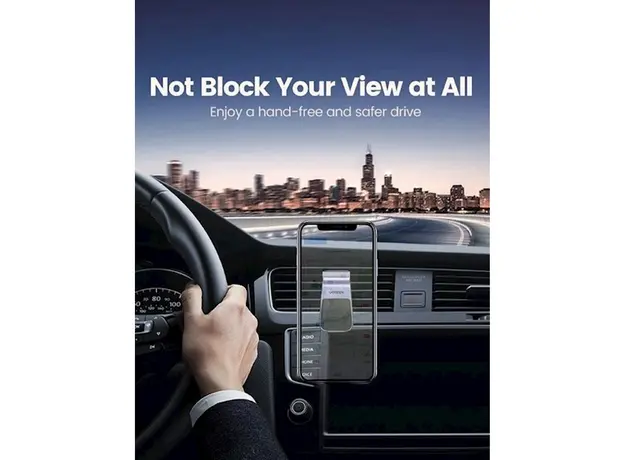 მობილურის დამჭერი UGREEN LP290 (80712B), Smartphone Car Holder, Black/Silver, 4 image