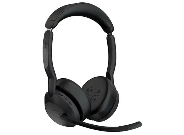 ყურსასმენი Jabra 25599-999-999 Evolve2 55, Link380a MS Stereo, Headset, Wireless, Bluetooth, USB, Black, 2 image