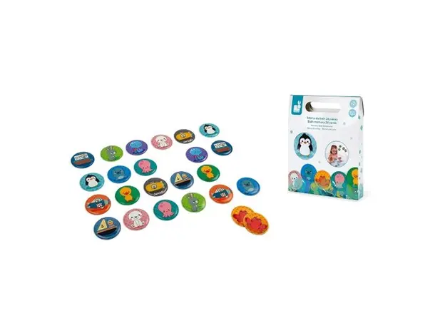 სათამაშო აბაზანისთვის Janod Bath memory 24 cards, 5 image