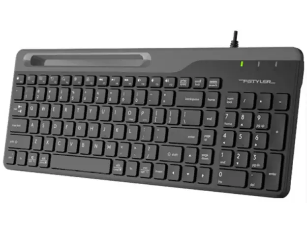 კლავიატურა A4tech Fstyler FK25 Multimedia Keyboard USB EN/RU Black, 4 image