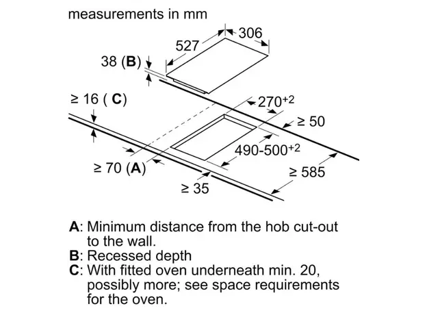 გაზქურის ზედაპირი BOSCH PKF375FP2E, 5 image