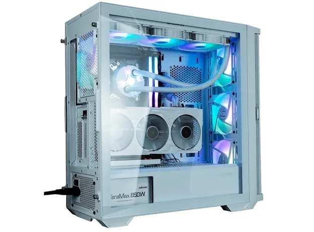 ქეისი Zalman PC case Z10 Duo without PSU, 2xUSB3.0, 1xUSB Type-C, 3x140mm ARGB, 1x120mm ARGB, VGA 395mm, LCS ready, TG Side Panel, EATX, white, 4 image