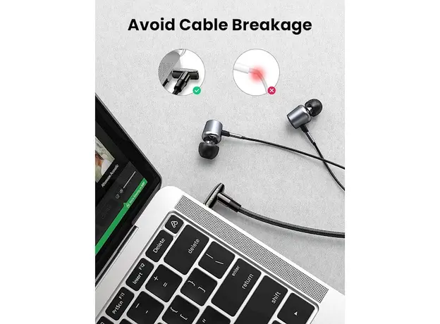 აუდიო ადაპტერი UGREEN AV188 (10683), 3.5mm Male to Female, Extension Cable, 5m, Black, 4 image