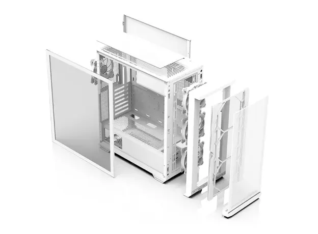 ქეისი Zalman PC case Z10 Duo without PSU, 2xUSB3.0, 1xUSB Type-C, 3x140mm ARGB, 1x120mm ARGB, VGA 395mm, LCS ready, TG Side Panel, EATX, white, 5 image