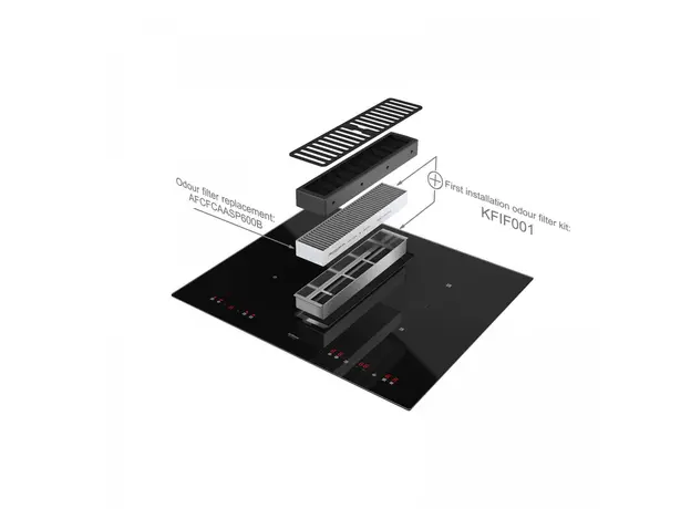 გაზქურის ზედაპირი გამწოვით AIRFORCE ASPIRA BABY OFFB ESSENCE 60, 4 image