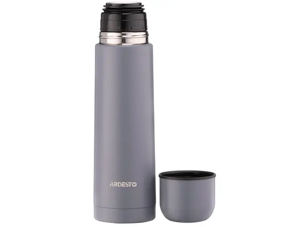 თერმოსი Ardesto Vacuum flask Bright City, 500ml, stainless steel, grey, 2 image