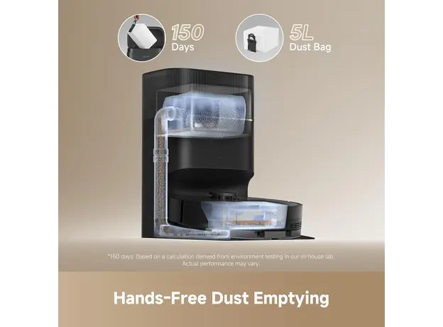 მტვერსასრუტი Dreame Robot Vacuum D20 Pro Plus Black (RLD43SD), 3 image