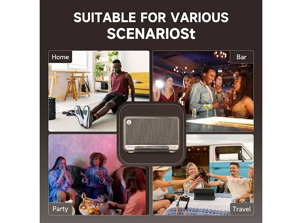 დინამიკი Edifier D32 Tabletop Wireless Speaker Black Walnut, 19 image