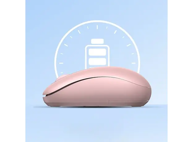 მაუსი UGREEN MU105 (90686), Wireless, USB, Mouse, Cherry Pink, 4 image
