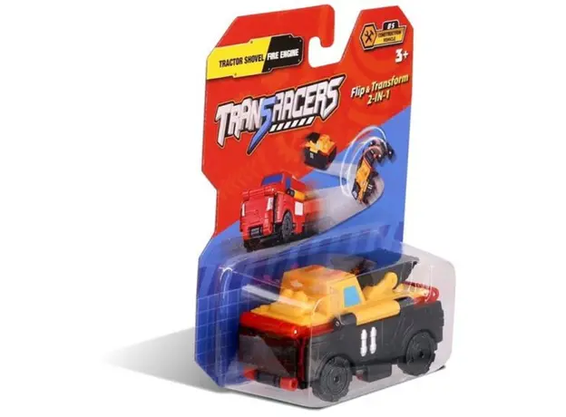 სათამაშო მანქანა TransRacers Tractor Shovel & Fire Engine, 2 image