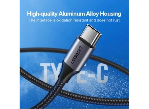 USB კაბელი Ugreen US288 (60126) UGREEN USB 2.0 A to Type C Cable Nickel Plating Aluminum Braid 1m (Black), 4 image