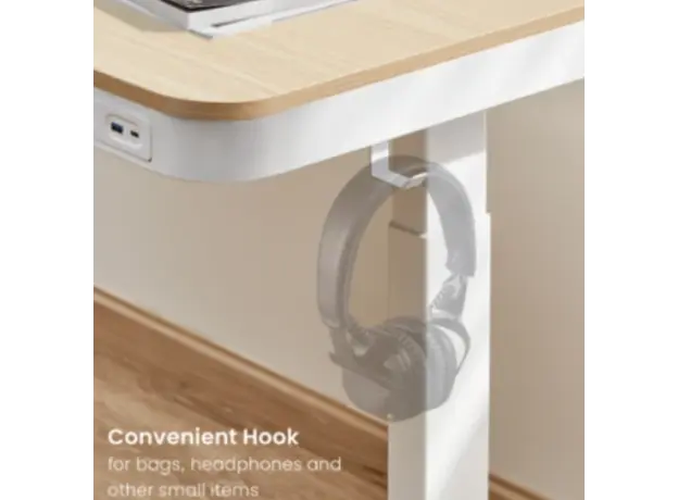 ელექტრო მაგიდა Vertex VX-1SSD-01NW Single Motor Sit-Stand Desk with Drawer &amp; Memory Control, 9 image