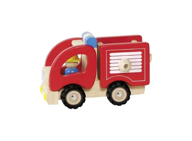 ხის სახანძრო მანქანა goki Machine wooden Fire (red) 55927G, 4 image