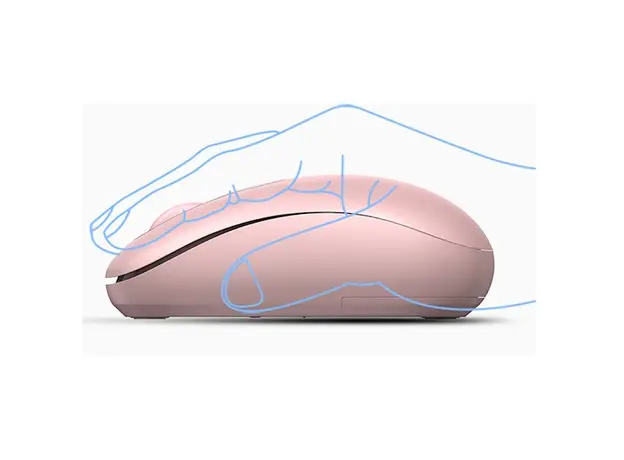 მაუსი UGREEN MU105 (90686), Wireless, USB, Mouse, Cherry Pink, 3 image