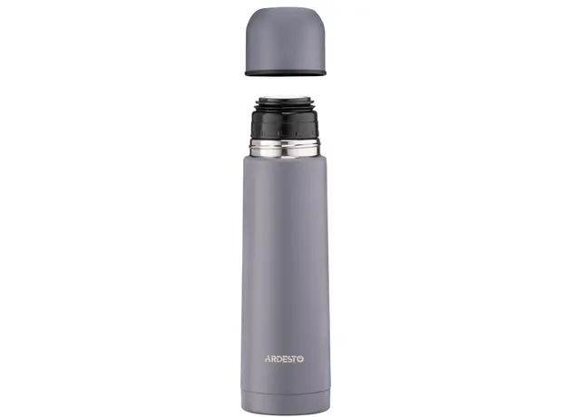 თერმოსი Ardesto Vacuum flask Bright City, 500ml, stainless steel, grey, 4 image