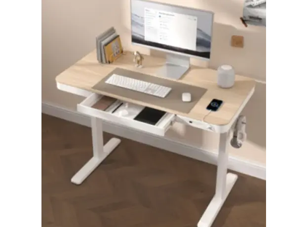 ელექტრო მაგიდა Vertex VX-1SSD-01NW Single Motor Sit-Stand Desk with Drawer &amp; Memory Control, 5 image