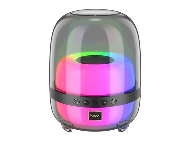 დინამიკი Hoco BS58 Crystal colorful luminous  portable speaker Magic black night, 2 image