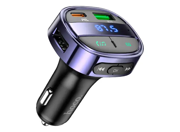 მანქანის დამტენი Hoco E70 PD30W+QC3.0 car BT FM transmitter Magic Night