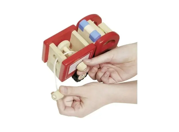 ხის სახანძრო მანქანა goki Machine wooden Fire (red) 55927G, 3 image