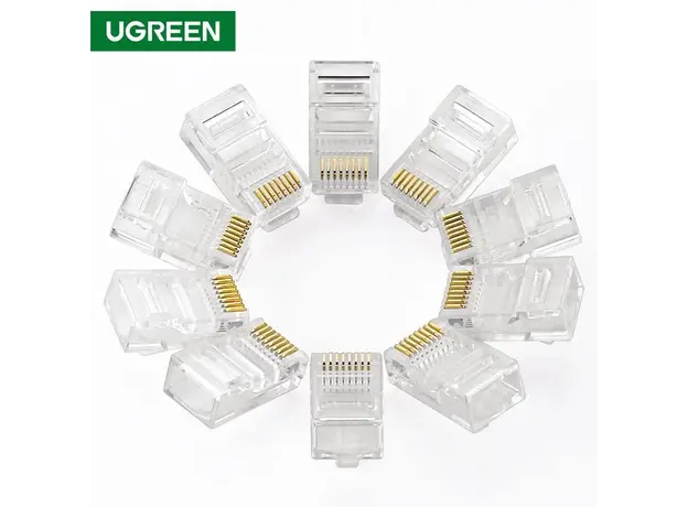 ქსელის კაბელის კონექტორი UGREEN NW110 (20329) RJ45 Network Connector for UTP Cat 5, Cat 5e 10pcs