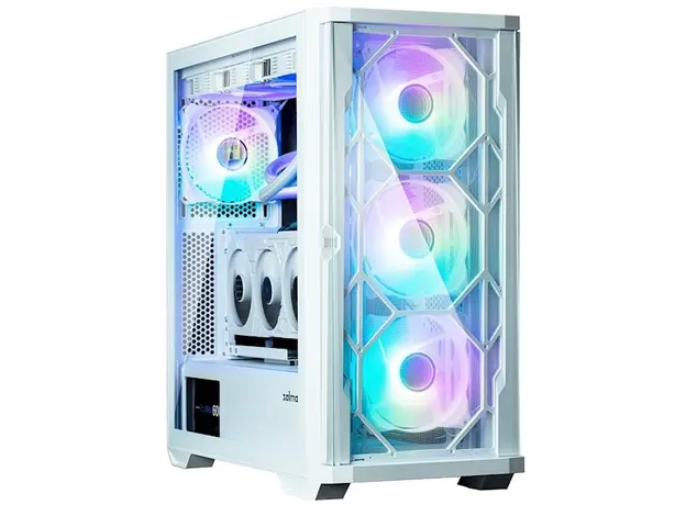 ქეისი Zalman PC case Z10 Duo without PSU, 2xUSB3.0, 1xUSB Type-C, 3x140mm ARGB, 1x120mm ARGB, VGA 395mm, LCS ready, TG Side Panel, EATX, white, 2 image