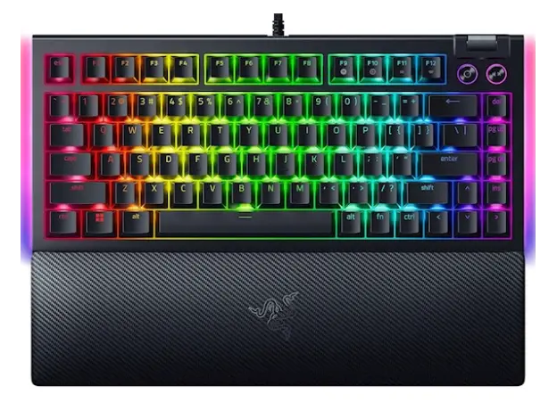 კლავიატურა Razer Keyboard BlackWidow V4 75% RGB 83key Mechanical Tactile Switch GEN-3 USB EN, black, 2 image