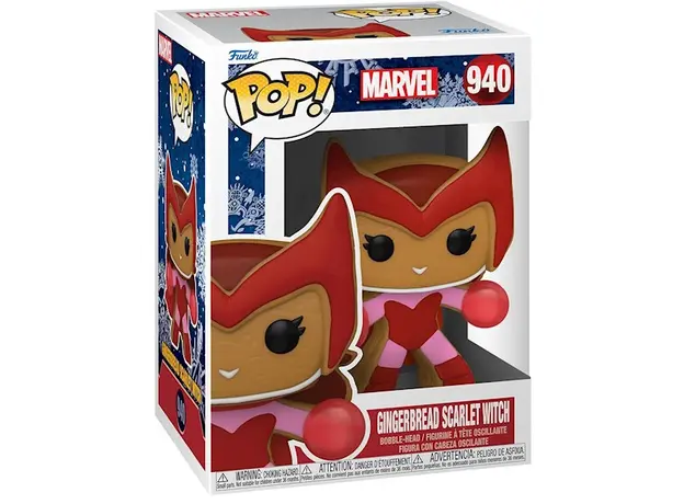 სათამაშო საკოლექციო ფიგურა Funko POP! Bobble Marvel Holiday Gingerbread Scarlet Witch 57129, 3 image