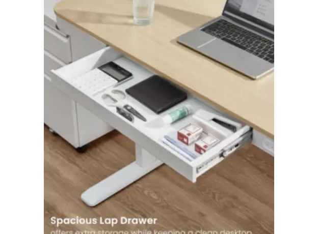 ელექტრო მაგიდა Vertex VX-1SSD-01NW Single Motor Sit-Stand Desk with Drawer &amp; Memory Control, 7 image